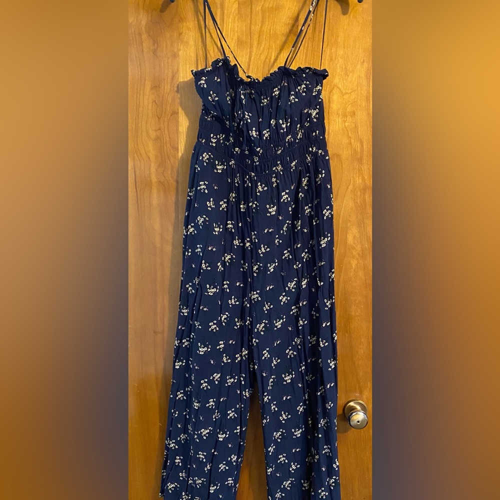 Francesca’s navy blue jumpsuit. Lightweight.
